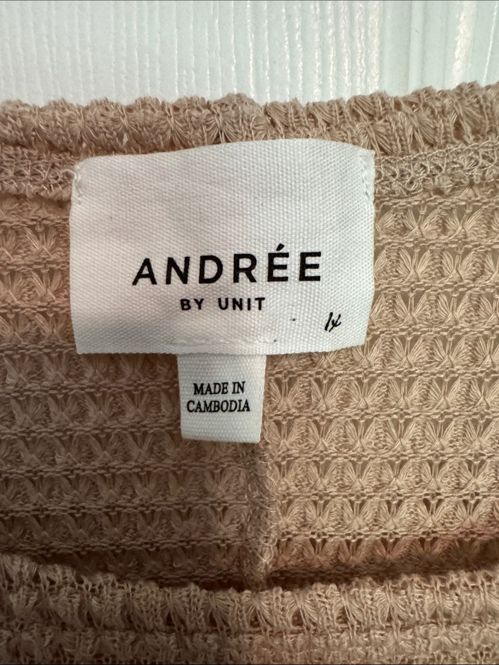 NWOT ANDREE BY UNIT Waffle Knit Top - Picture 5 of 6